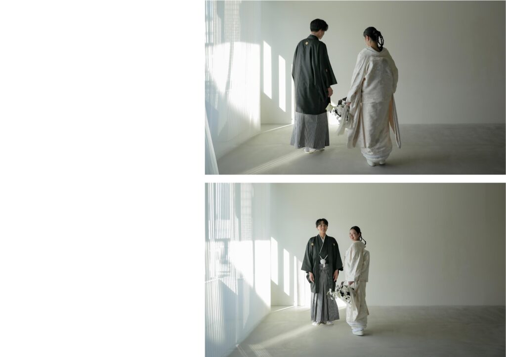 差し込む光が白無垢の陰影を美しく描き出す。シンプルだからこそ本質が伝わる和装カッ トの組写真 | IN MY LIFE photography