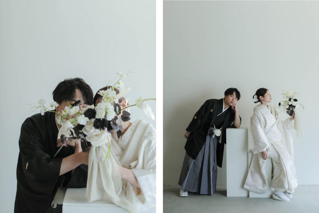 型にはまらない、自由で自然体な和装フォトウエディング。白無垢姿でこぼれる柔らかな 笑顔の一枚の組写真 | IN MY LIFE photography