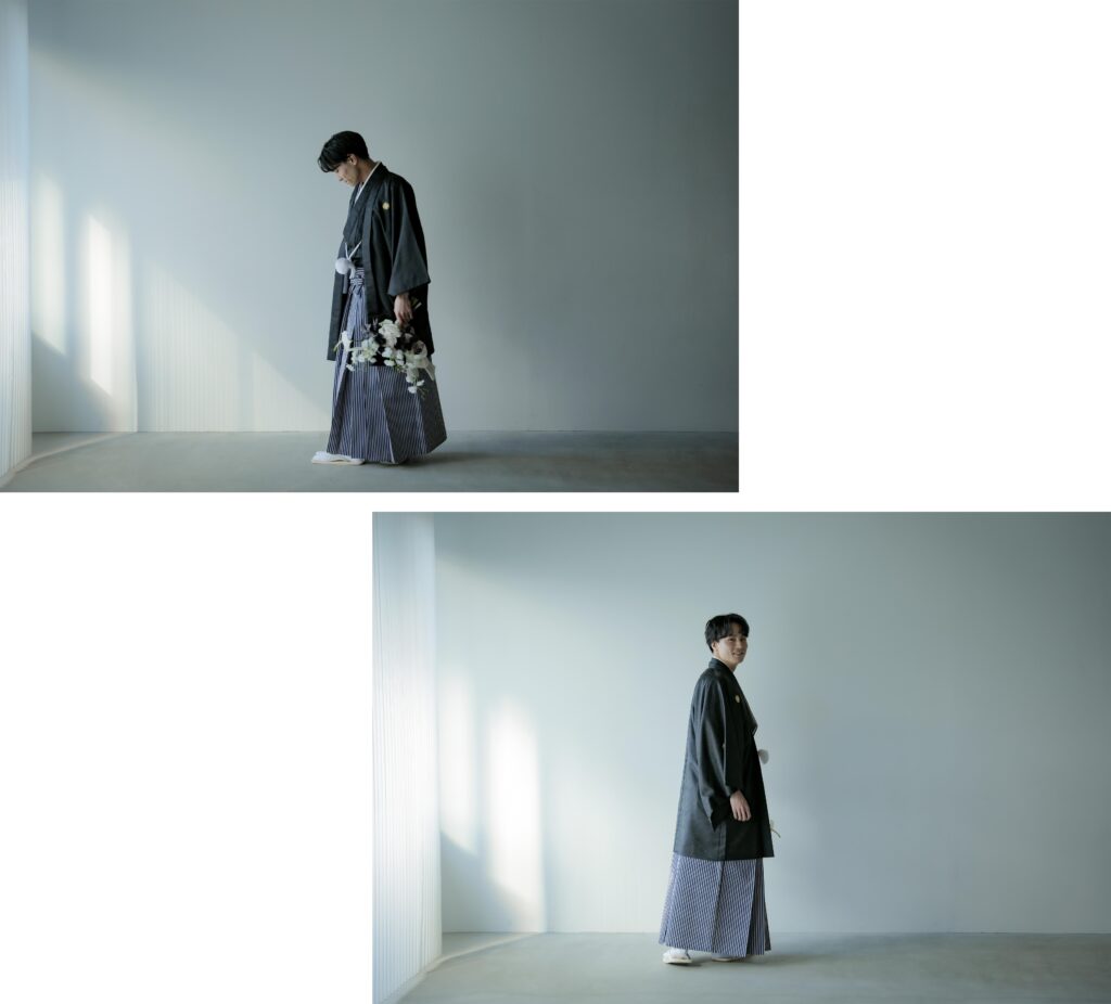 紋付袴と白無垢で寄り添う、穏やかな時間。自分たちらしい距離感で残す、一生ものの和 装写真の組み写真 | IN MY LIFE photography