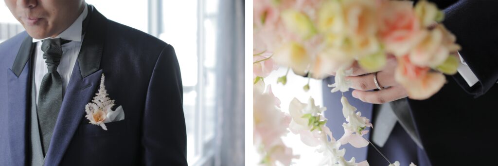 作り込まない自然な笑顔。お互いの空気感を大切に切り取った、等身大な洋装フォトウエ ディングの組み写真 | IN MY LIFE photography