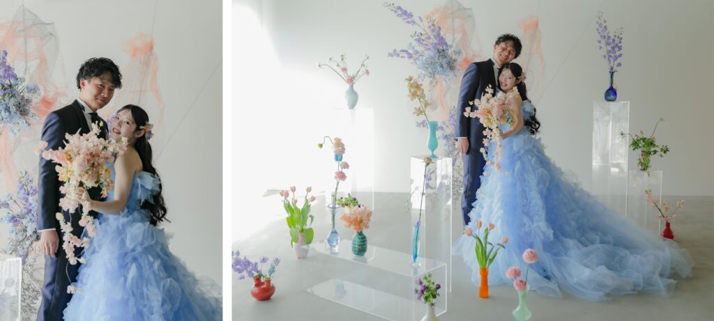 フローリストによるライブスタイリング。一輪一輪の個性を活かした、空間を彩る繊細な フラワーデコレーションの組み写真 | IN MY LIFE photography