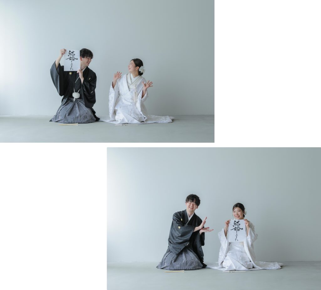 紋付袴と白無垢で寄り添う、穏やかな時間。自分たちらしい距離感で残す、一生ものの和 装写真 | IN MY LIFE photography