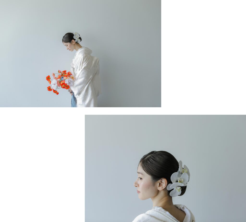 型にはまらない、自由で自然体な和装フォトウエディング。白無垢姿でこぼれる柔らかな
笑顔の一枚 | IN MY LIFE photography