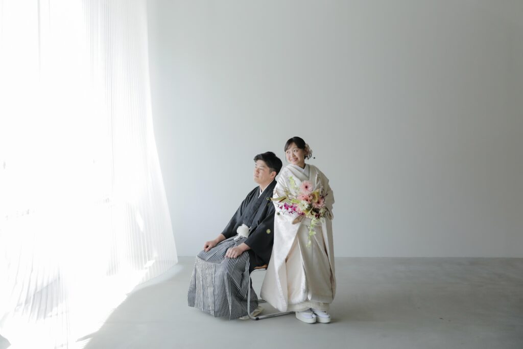 紋付袴と白無垢で寄り添う、穏やかな時間。自分たちらしい距離感で残す、一生ものの和 装写真 | IN MY LIFE photography