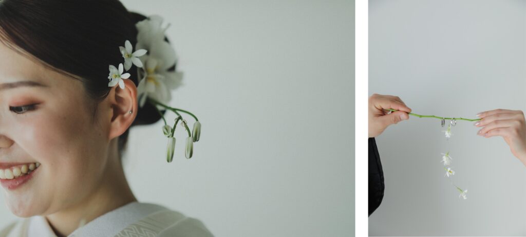 型にはまらない、自由で自然体な和装フォトウエディング。白無垢姿でこぼれる柔らかな 笑顔の一枚の組写真 | IN MY LIFE photography